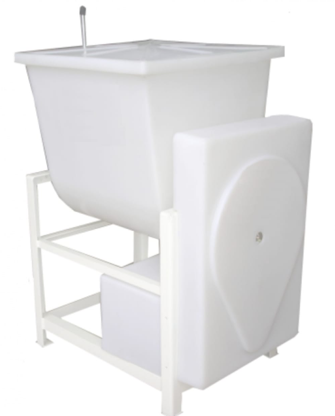 Mezcladora de carne, tacho de teflón de 40 kg