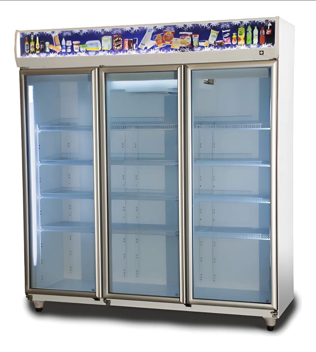 Heladera vertical de 3 puertas 1200 lts